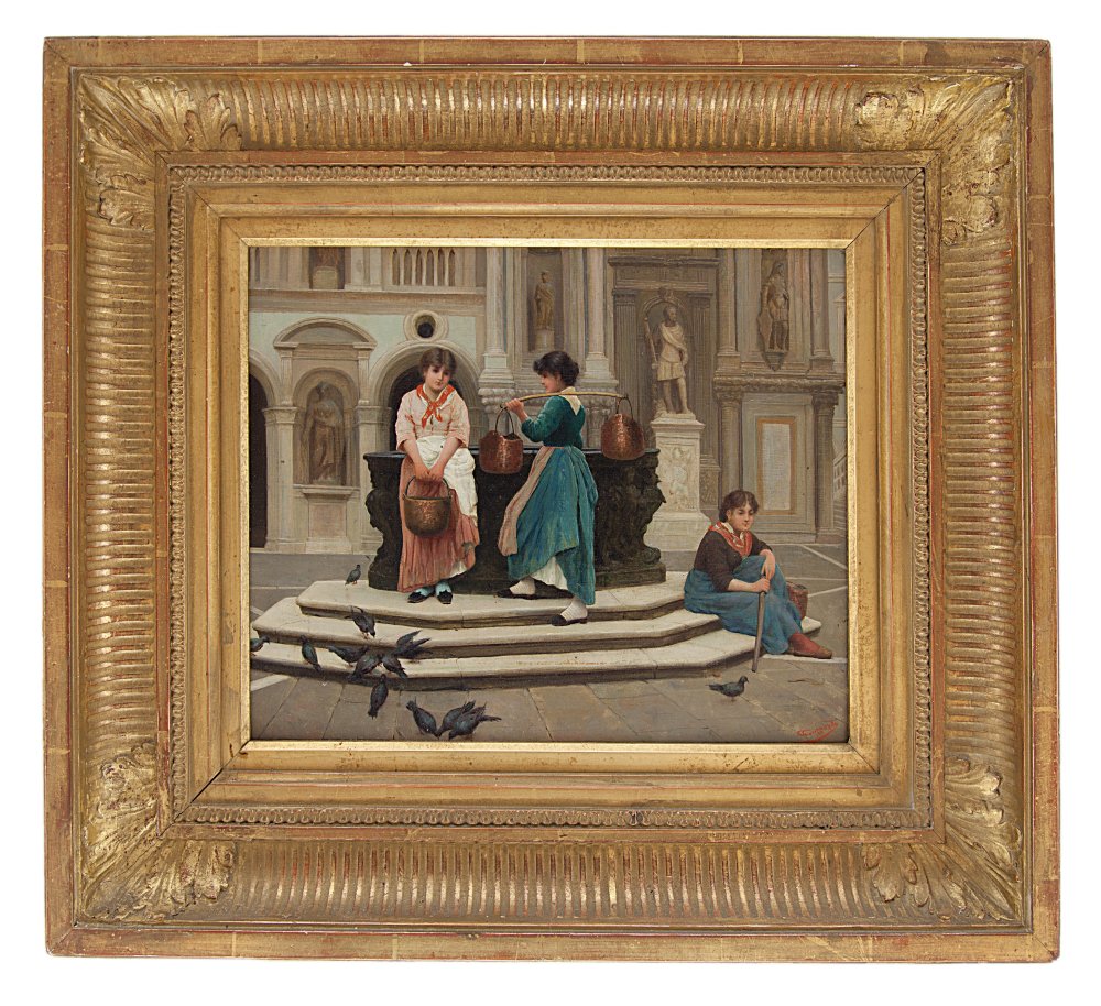giuseppe guzzardi: Acquaiole al pozzo (Venezia)